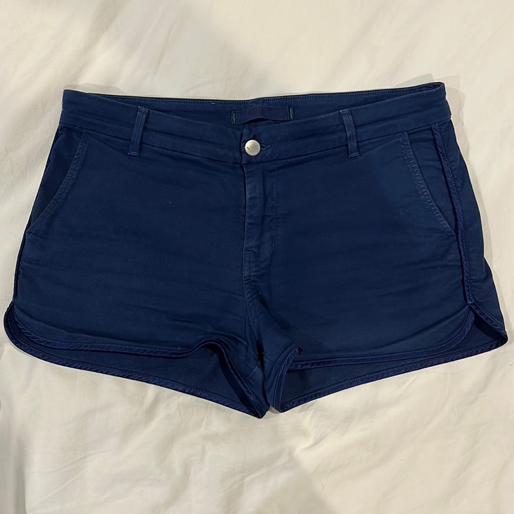 J Brand Abby Cotton Shorts in Navy